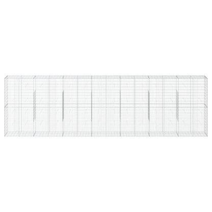 Cesto Gabbione con Copertura 700x50x200 cm Ferro Zincato | homemem39