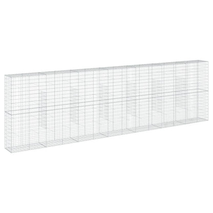Cesto Gabbione con Copertura 700x50x200 cm Ferro Zincato | homemem39