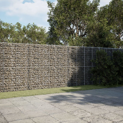Cesto Gabbione con Copertura 700x50x200 cm Ferro Zincato | homemem39