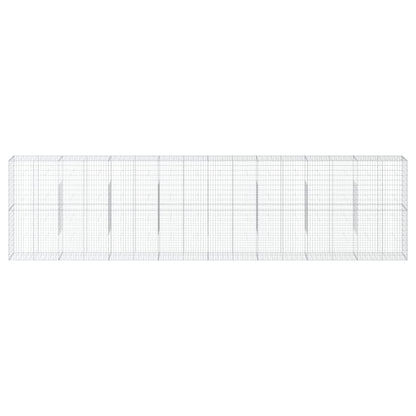 Cesto Gabbione con Copertura 800x50x200 cm Ferro Zincato - homemem39