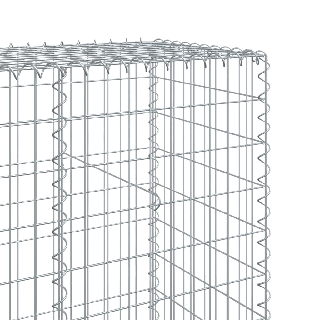 Cesto Gabbione con Copertura 800x50x200 cm Ferro Zincato | homemem39