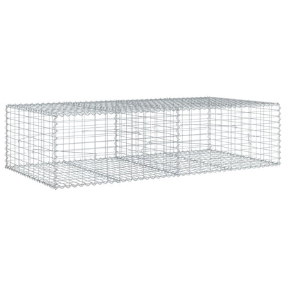 Cesto Gabbione con Copertura 200x100x50 cm Ferro Zincato | homemem39