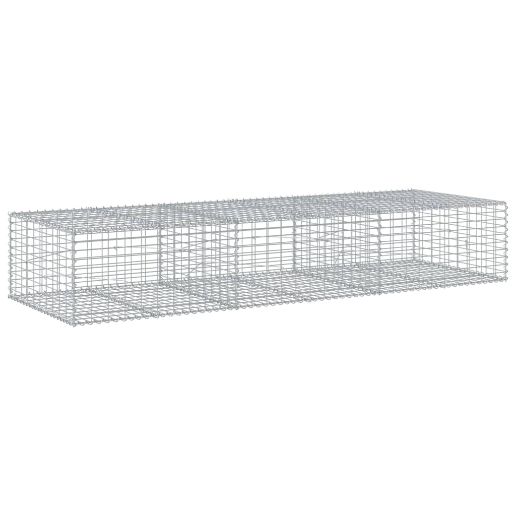 Cesto Gabbione con Copertura 300x100x50 cm in Ferro Zincato | homemem39