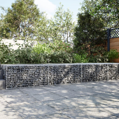 Cesto Gabbione con Copertura 300x100x50 cm in Ferro Zincato | homemem39