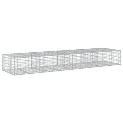 Cesto Gabbione con Copertura 400x100x50 cm Ferro Zincato | homemem39