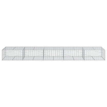 Cesto Gabbione con Copertura 500x100x50 cm in Ferro Zincato | homemem39
