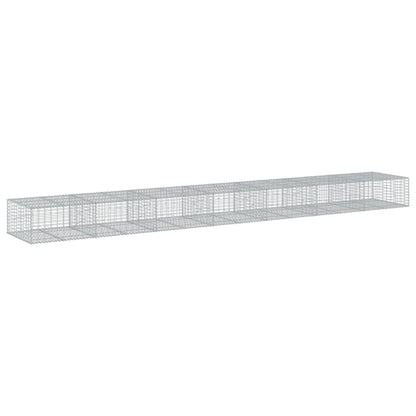 Cesto Gabbione con Copertura 700x100x50 cm Ferro Zincato | homemem39