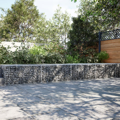 Cesto Gabbione con Copertura 900x100x50 cm in Ferro Zincato | homemem39