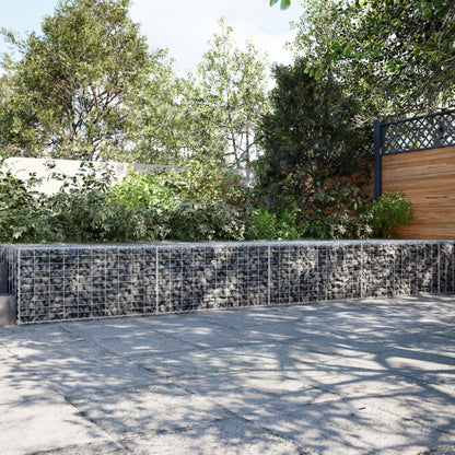 Cesto Gabbione con Copertura 1000x100x50 cm in Ferro Zincato | homemem39