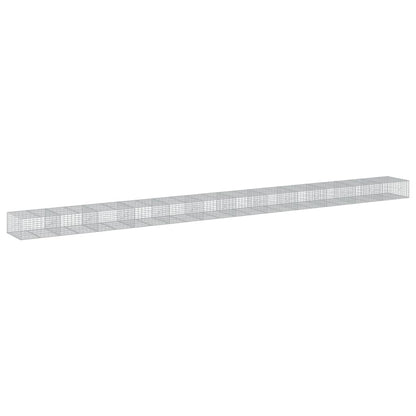 Cesto Gabbione con Copertura 1200x100x50 cm in Ferro Zincato | homemem39