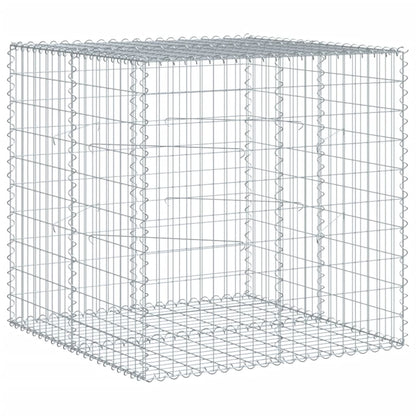 Cesto Gabbione con Copertura 100x100x100 cm in Ferro Zincato | homemem39