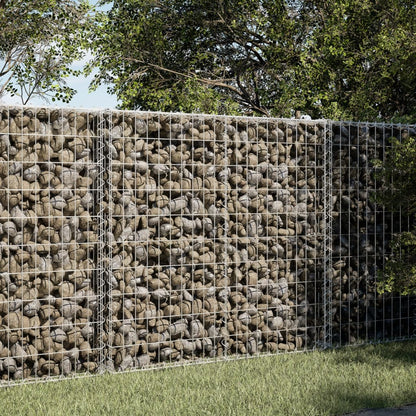 Cesto Gabbione con Copertura 100x100x100 cm in Ferro Zincato | homemem39