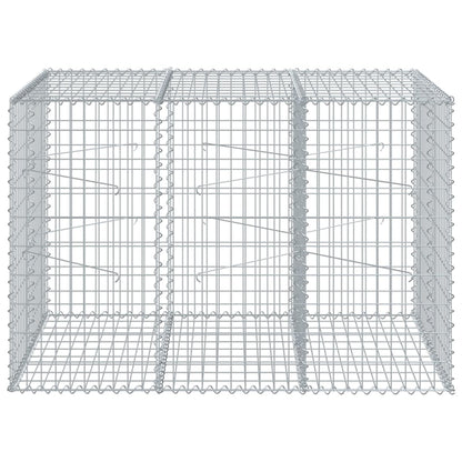 Cesto Gabbione con Copertura 150x100x100 cm in Ferro Zincato | homemem39
