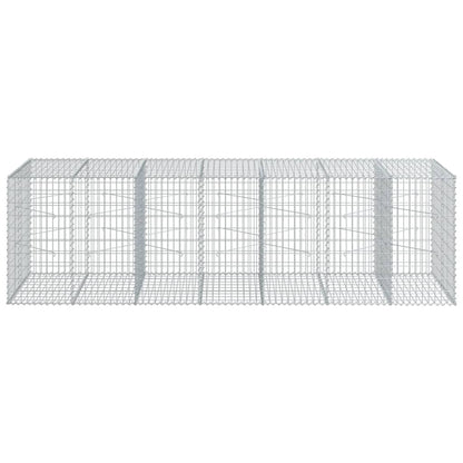 Cesto Gabbione con Copertura 350x100x100 cm in Ferro Zincato | homemem39