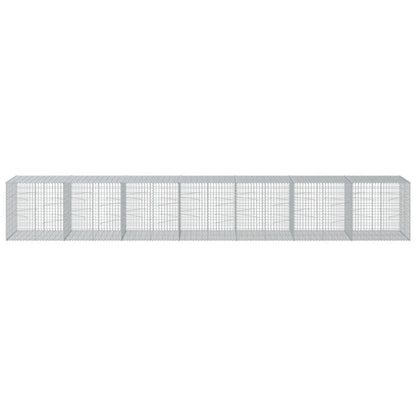 Cesto Gabbione con Copertura 700x100x100 cm in Ferro Zincato - homemem39