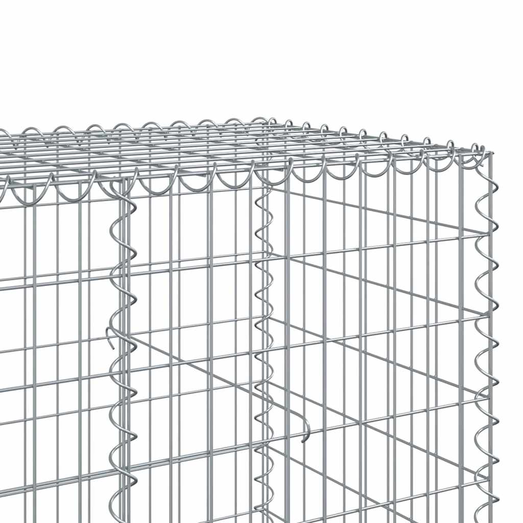 Cesto Gabbione con Copertura 750x100x100 cm in Ferro Zincato | homemem39