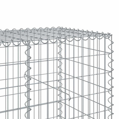 Cesto Gabbione con Copertura 750x100x100 cm in Ferro Zincato | homemem39