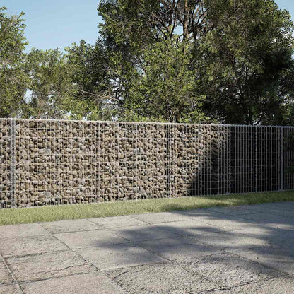 Cesto Gabbione con Copertura 750x100x100 cm in Ferro Zincato