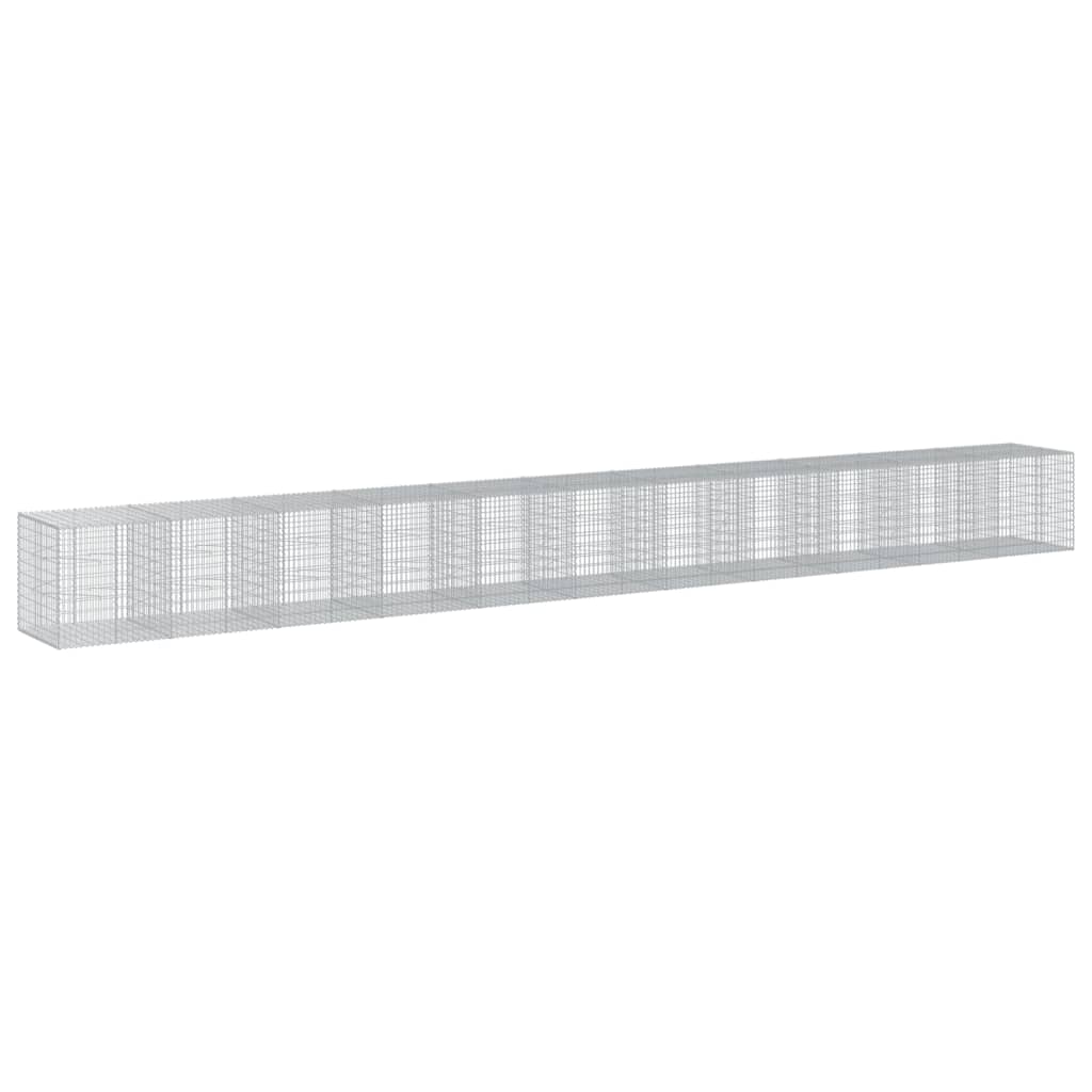 Cesto Gabbione con Copertura 1100x100x100 cm in Ferro Zincato | homemem39