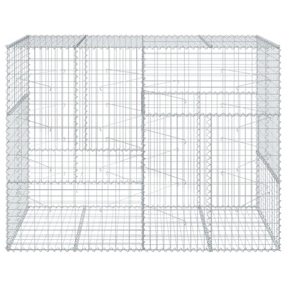 Cesto Gabbione con Copertura 200x100x150 cm in Ferro Zincato | homemem39