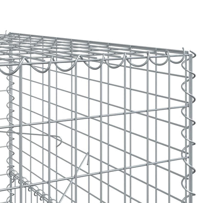 Cesto Gabbione con Copertura 200x100x150 cm in Ferro Zincato | homemem39