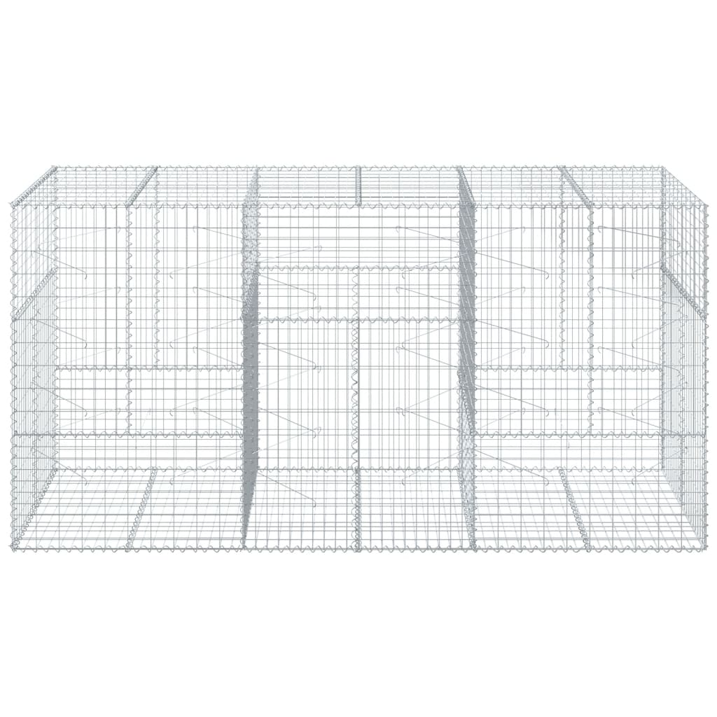 Cesto Gabbione con Copertura 300x100x150 cm in Ferro Zincato | homemem39