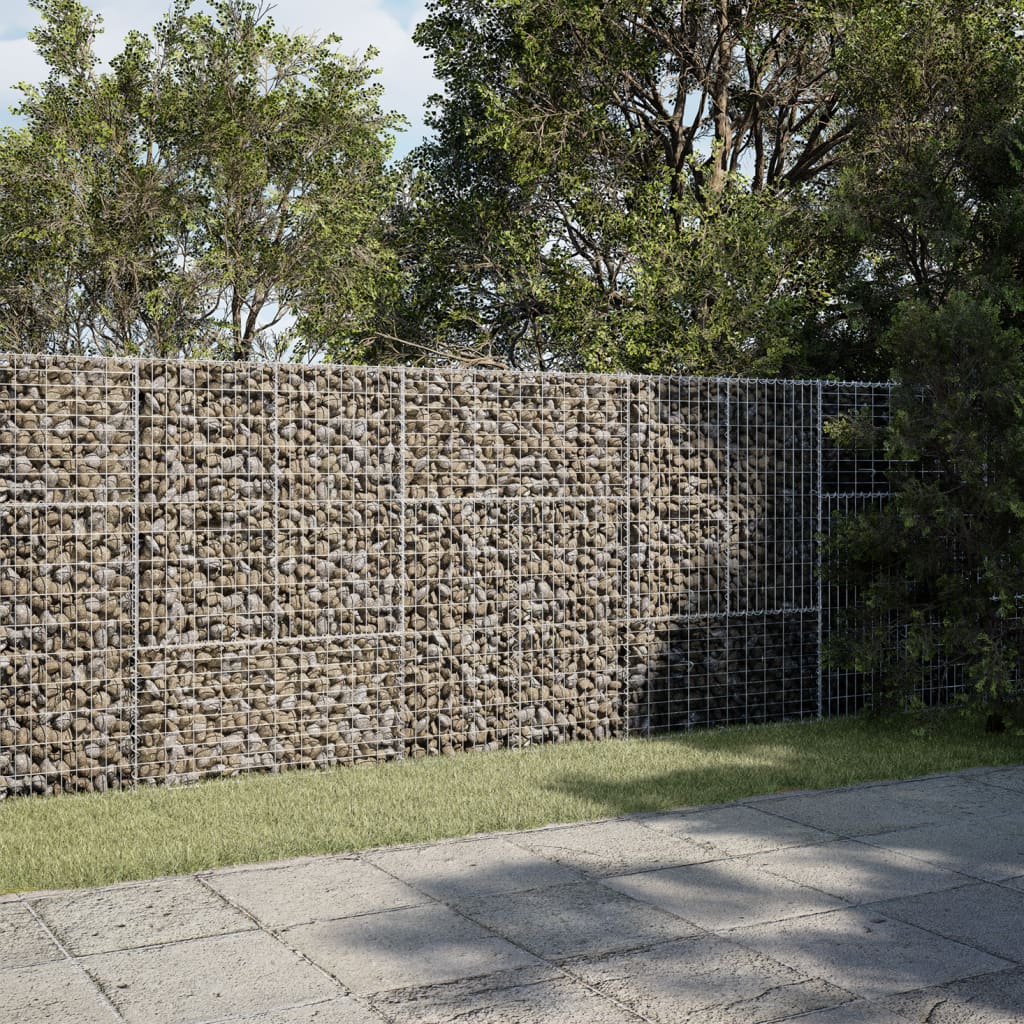 Cesto Gabbione con Copertura 300x100x150 cm in Ferro Zincato | homemem39