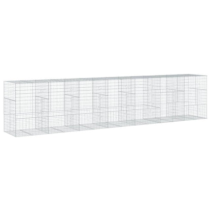 Cesto Gabbione con Copertura 700x100x150 cm in Ferro Zincato | homemem39