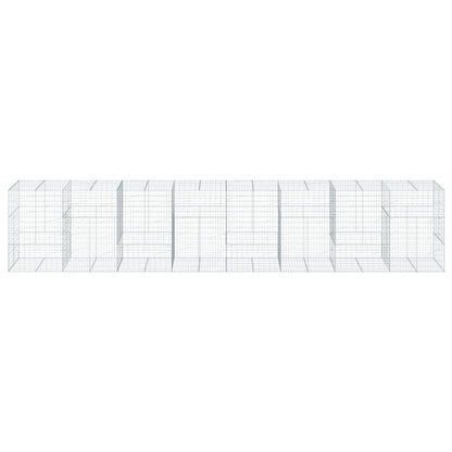Cesto Gabbione con Copertura 800x100x150 cm in Ferro Zincato | homemem39
