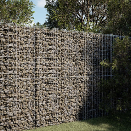 Cesto Gabbione con Copertura 100x100x200 cm in Ferro Zincato | homemem39