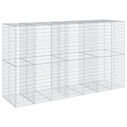 Cesto Gabbione con Copertura 350x100x200 cm in Ferro Zincato - homemem39