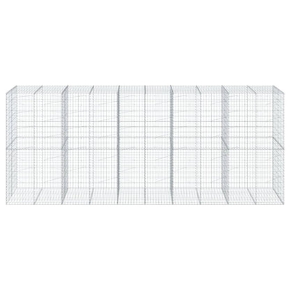 Cesto Gabbione con Copertura 500x100x200 cm in Ferro Zincato - homemem39