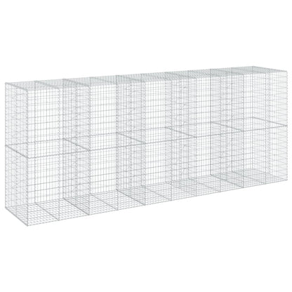 Cesto Gabbione con Copertura 500x100x200 cm in Ferro Zincato | homemem39