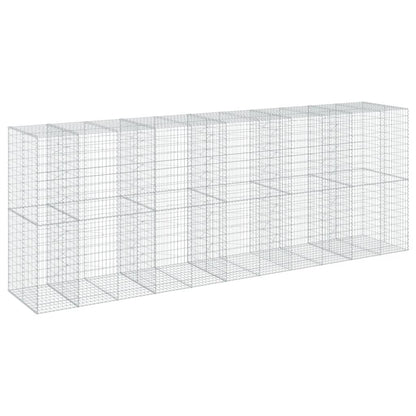 Cesto Gabbione con Copertura 550x100x200 cm in Ferro Zincato | homemem39