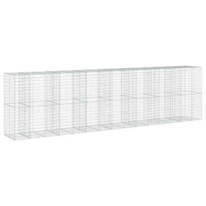 Cesto Gabbione con Copertura 750x100x200 cm in Ferro Zincato - homemem39