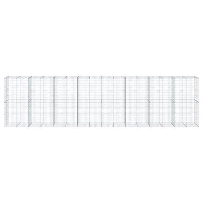 Cesto Gabbione con Copertura 800x100x200 cm in Ferro Zincato - homemem39