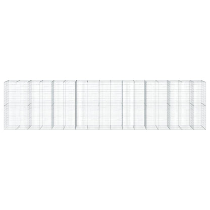 Cesto Gabbione con Copertura 850x100x200 cm in Ferro Zincato