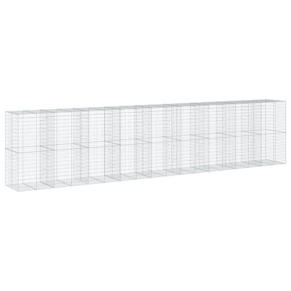 Cesto Gabbione con Copertura 900x100x200 cm in Ferro Zincato - homemem39