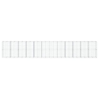 Cesto Gabbione con Copertura 1200x100x200 cm in Ferro Zincato - homemem39