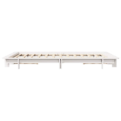 Letto senza Materasso Bianco 150x200 cm Legno Massello di Pino | homemem39