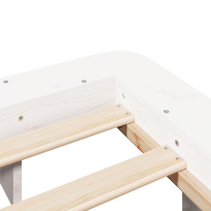 Letto senza Materasso Bianco 140x200 cm Legno Massello di Pino | homemem39