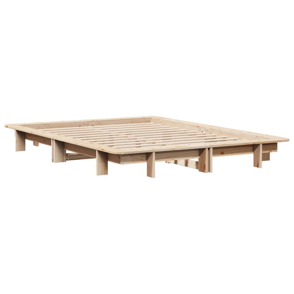 Letto senza Materasso 120x200 cm in Legno Massello di Pino | homemem39