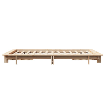 Letto senza Materasso 120x200 cm in Legno Massello di Pino | homemem39