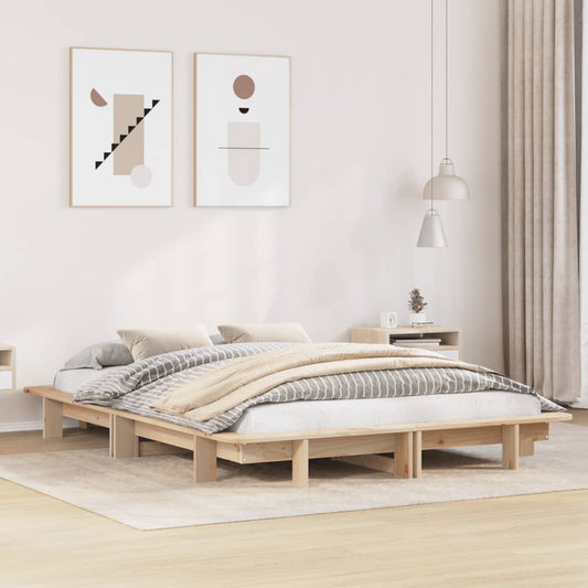 Letto senza Materasso 120x200 cm in Legno Massello di Pino | homemem39