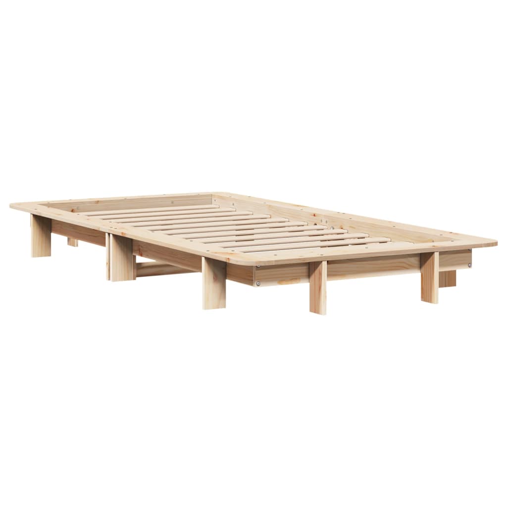 Letto senza Materasso 90x200 cm in Legno Massello di Pino - homemem39