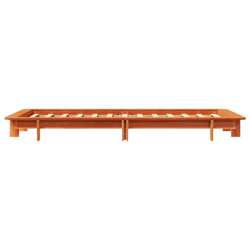 Letto senza Materasso Marrone Cera 90x200 cm Legno di Pino | homemem39