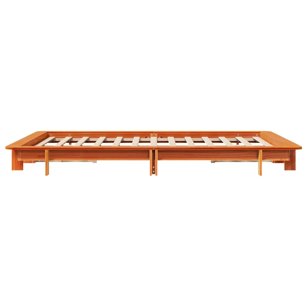 Letto senza Materasso Marrone Cera 135x190 cm in Legno di Pino | homemem39