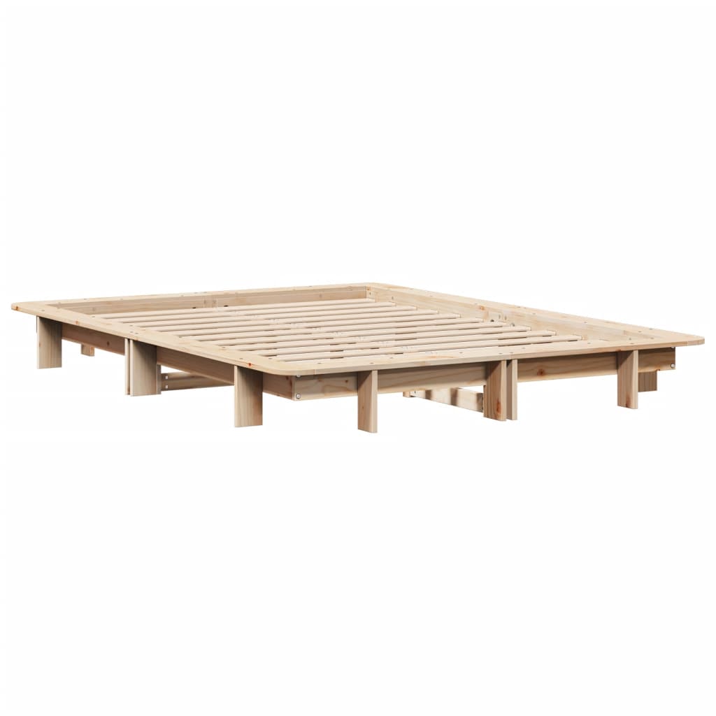 Letto senza Materasso 120x190 cm in Legno Massello di Pino | homemem39