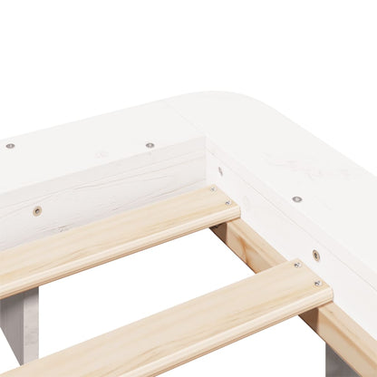 Letto senza Materasso Bianco 120x190 cm Legno Massello di Pino | homemem39