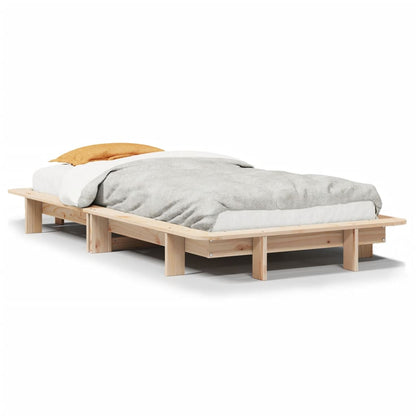 Letto senza Materasso 90x190 cm in Legno Massello di Pino - homemem39